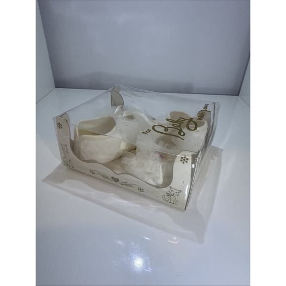 Vintage Japan Baby Cradle Knit Shoes -Size 1 - Picture 3 of 5